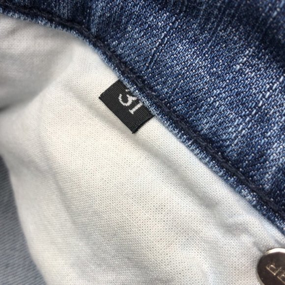 VINTAGE LIGHTWASH ROCK & REPUBLIC CHRISSY CROP JEANS 31x25 FACT DISTRESS… - Picture 6 of 13